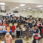 crowded room during the 2019 block party